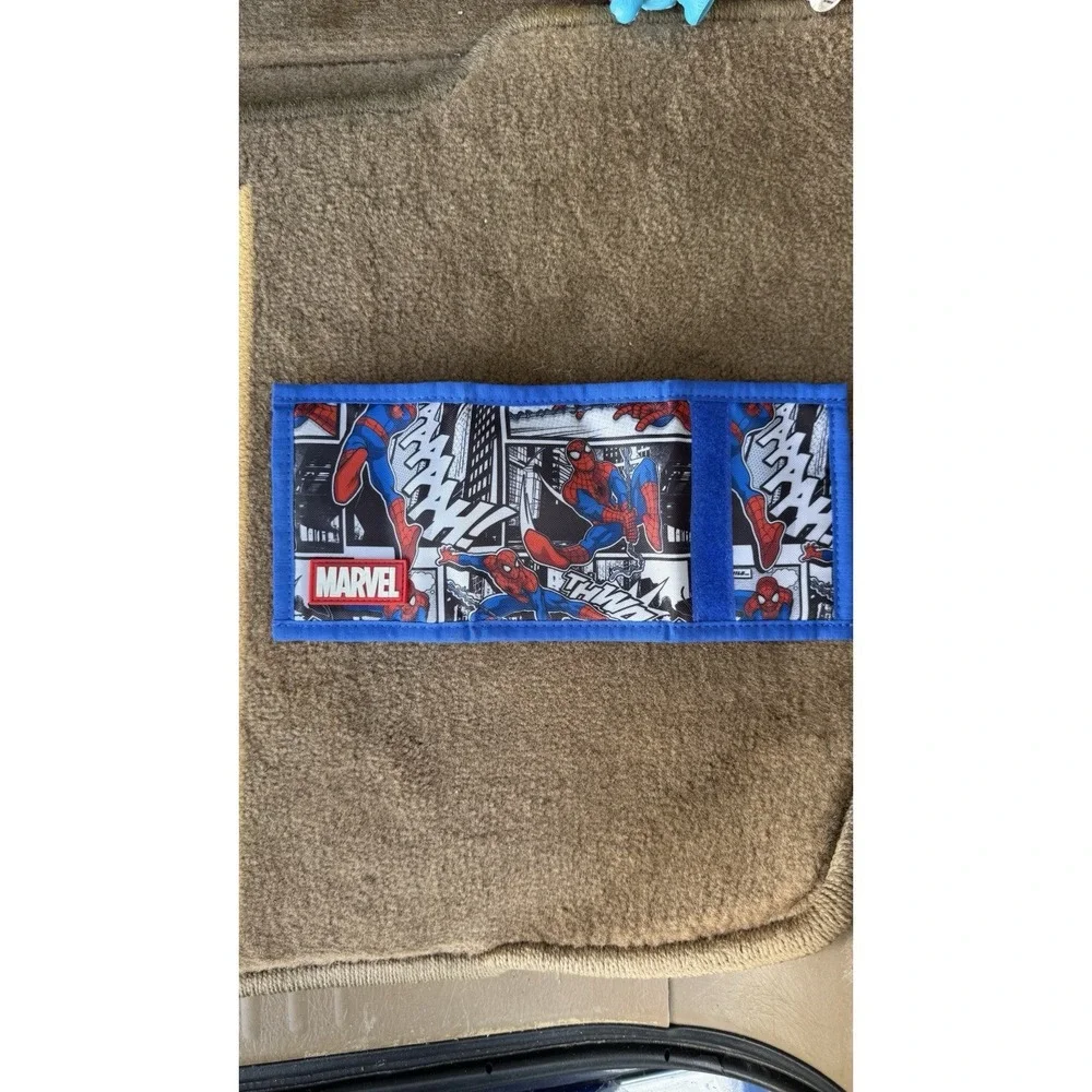 Marvel Spider-Man Trifold Wallet Kids Nylon Blue‎ Comic Book